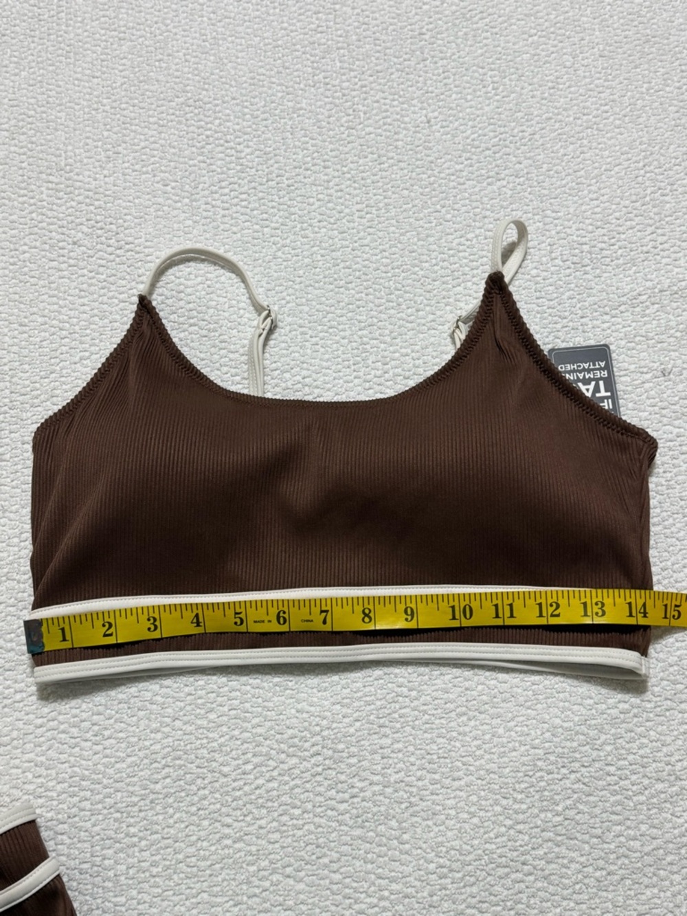 BMJL Ribbed Two-Piece High-Waisted Bikini Set in brown Size L - Picture 11 of 11